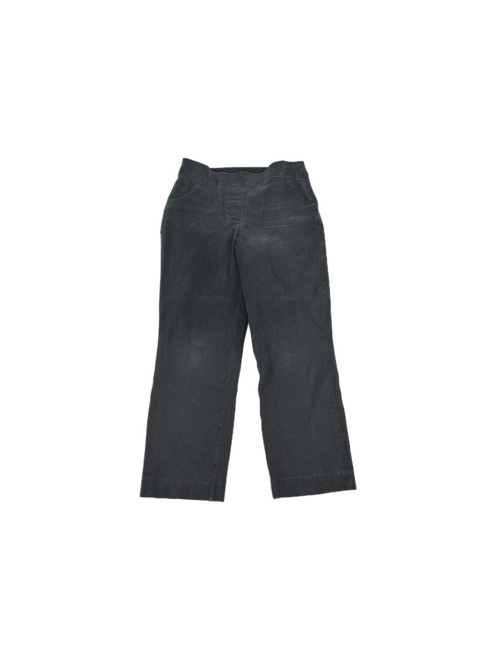 Spanx Pants Womens On The Go Kick Flare Size M Black Cotton Pull On Stretch Crop